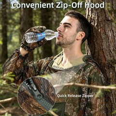 Mosquito Suits, Mesh Net Bug Hooded Jacket Pant for Men Women, Outdoor Full Body