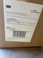 (Case of 12) 3M 59982 Liquid Glass Cleaner & Protector, 1 Qt each