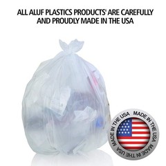 Aluf Plastics 45 Gallon Clear Trash Bags 40 X 48 – 16 Micron Equivalent High
