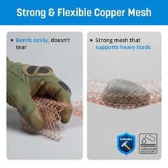 Coldbreak Copper Mesh Rodent Control – 5″ x 100′ Rustproof 100′,