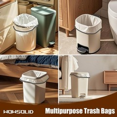 5 Gallon Trash Bags Drawstring 360 Count 1.2 Mil Thick Garbage Bags By Wowsolid