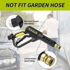 POHIR Pressure Washer Gun and Hose 3600 PSI, Pressure Washer Hose 50ft and Gu…
