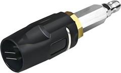 2-3 GPM High Pressure Twist Nozzle, Adjustable Downstream Soft Wash Black