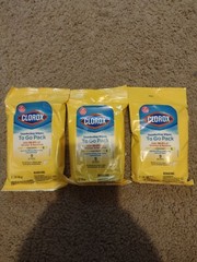 Clorox To Go Travel Pack Lemon Scent With 9 Wipes x 3packs (27 wipes total)