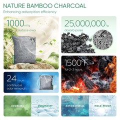 Innmily Activated Charcoal Odor Absorber, For Strong 10 x 100g