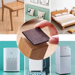 6Pcs Square Felt Furniture Pads, 4 inch x 4 4 x 4 inch, Brown