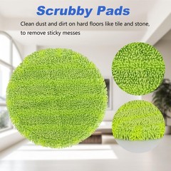 Greesuit Electric Mop Pads 6.3Inch Floor Cleaning Round Spin Mop Pads For