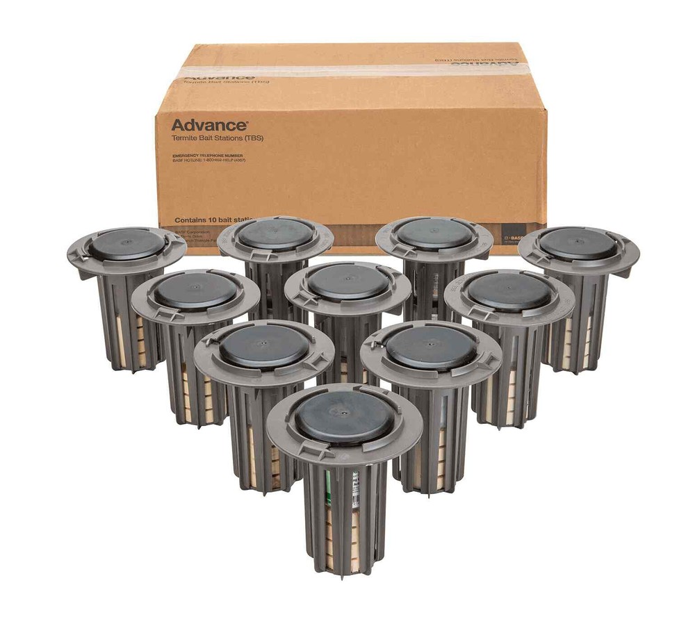 10 Advance Termite Control Monitor Stations ~ Monitor Cartridge & Wood Base ONLY