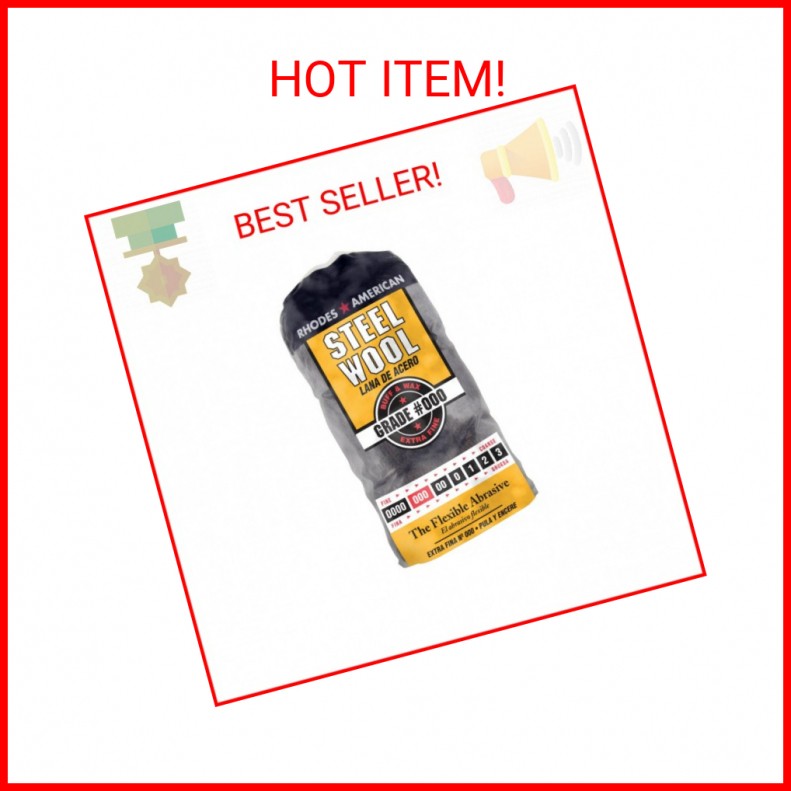 Homax – 33873210009 Steel Wool, Extra Fine Grade #000, 12 Pads