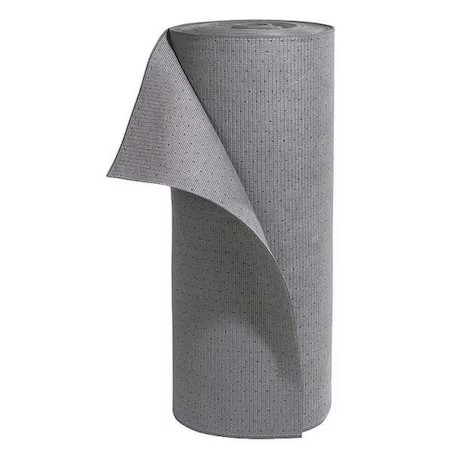 Pig Mat234 Sorbent Roll, 23 Gal, 33 In X 150 Ft, Universal, Gray, Polyester,
