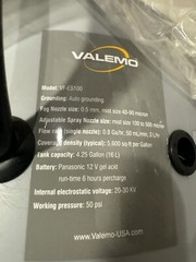 Valemo VF-ES100-B Cordless Electrostatic Backpack Sprayer NEW IN BOX! SHIPS FREE