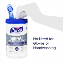 Pack of 6 Surface Disinfecting Wipes Citrus Scent, 110 Count Canister BB 12/2024
