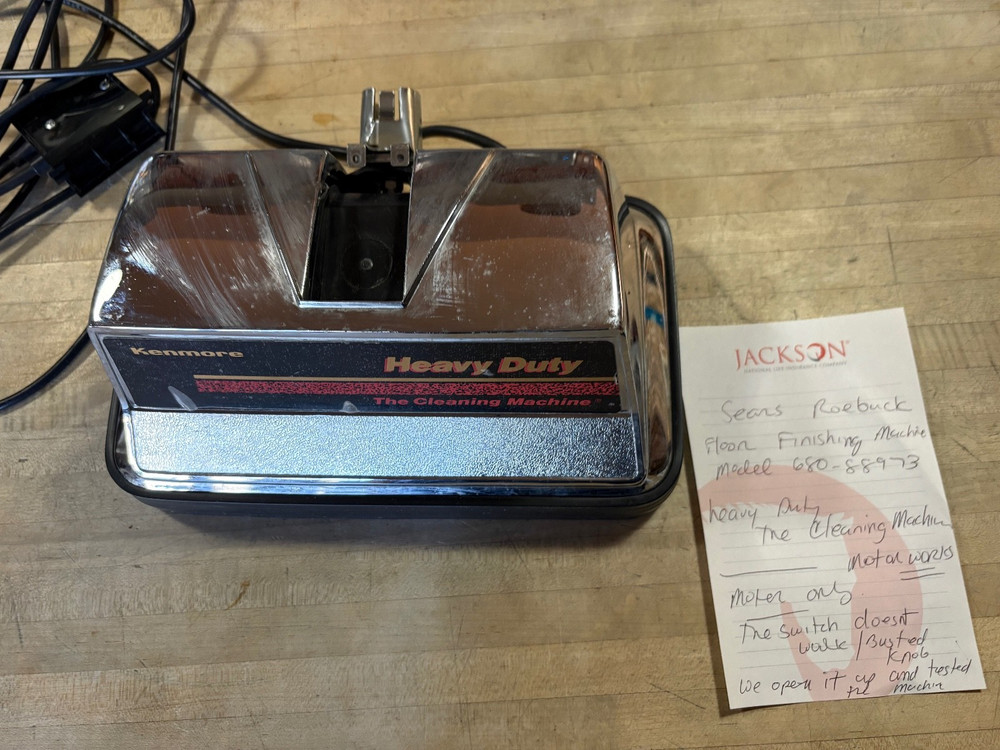 Vtg Kenmore Model 680 Scrubber Heavy Duty *** BASE MOTOR ONLY *** LEVER BROKEN