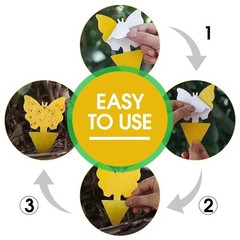 Cleanuper 58 Pack Yellow Sticky Gnat Traps for Plants – Fungus S32, FROM USA