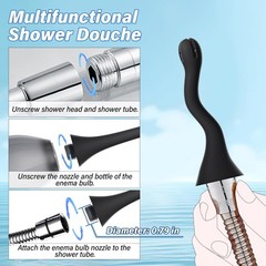 Enemas Anal Douches for Men Women – Anti Backflow Enema Bulb with Black