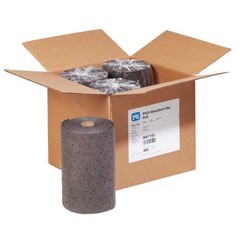 Pig Mat193 Sorbent Roll, 7 Gal, 10 In X 25 Ft, Universal, Gray, 4 Pk