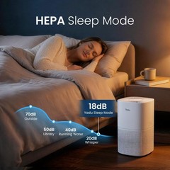 YADU True H13 HEPA Air Purifier for Bedroom, Small Quiet Air Purifier for Hom…