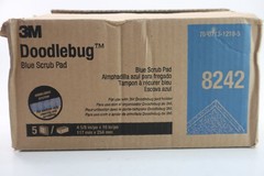 3M Doodlebug Blue Scrub Pad 4 5/8 in x 10 in – 5 Piece Box Model 8242