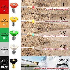 Pressure Washer Tips Power Soap Nozzle 5pcs-2.5 Orifice, 5 nozzles