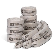 Gray Universal Absorbent Sock for Oil Water Solvent Leaks Tough and Economical