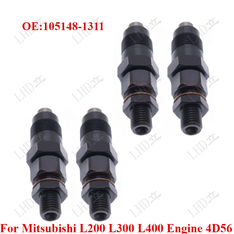 4 Pcs Fuel Injector 105148-1311 For Mitsubishi L200 L300 L400 4D56 Engine）