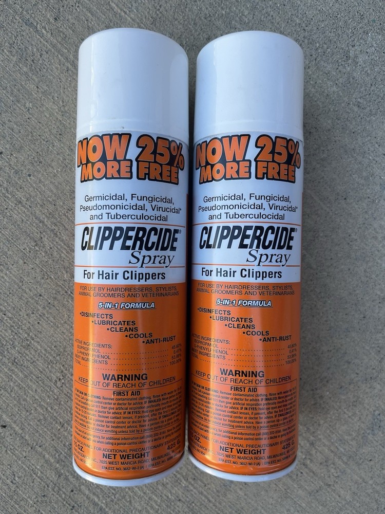 Clippercide Disinfectant Spray 15 Ounce Size (2 Pack)
