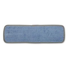 Boardwalk MFM185BCFDZ 18 in. x 5 in. Split Microfiber Mop Head – Blue (1 DZ) New