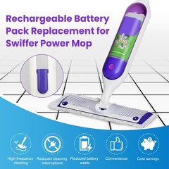 Bisenkud 1 Pack Rechargeable Battery Replacement for Swiffer® Power…