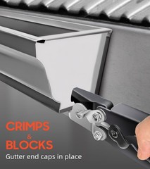 Snap Lock Punch, Gutter Crimping Tool for Sheet Metal, Heavy Nickel-chrome