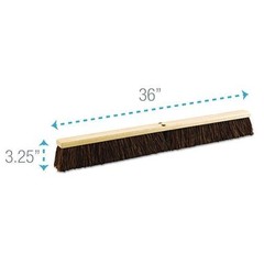 Boardwalk Floor Brush Head, 3.25″ Brown Palmyra Fiber Bristles, 36″ Brush