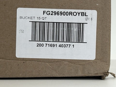 (6 PK) NEW Rubbermaid Commercial 15 Qt 14.2″ L Roughneck Blue Bucket Pour Spout