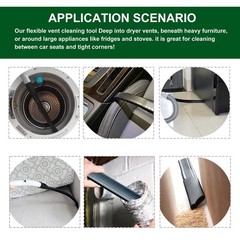 EZ SPARES Flexible Vacuum Crevice Attachment,Crevice Tool