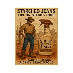 Western Cowboy Starch for Crisp Denim, Leather Scent, Easy-Pour Bottle