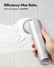 HOTO Electric Spin Scrubber, IPX7 Waterproof, 300 RPM, 9 Heads