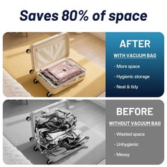 UPGOGO Travel Vacuum Bags for Luggage with Portable 9 Combo, Electric Pump