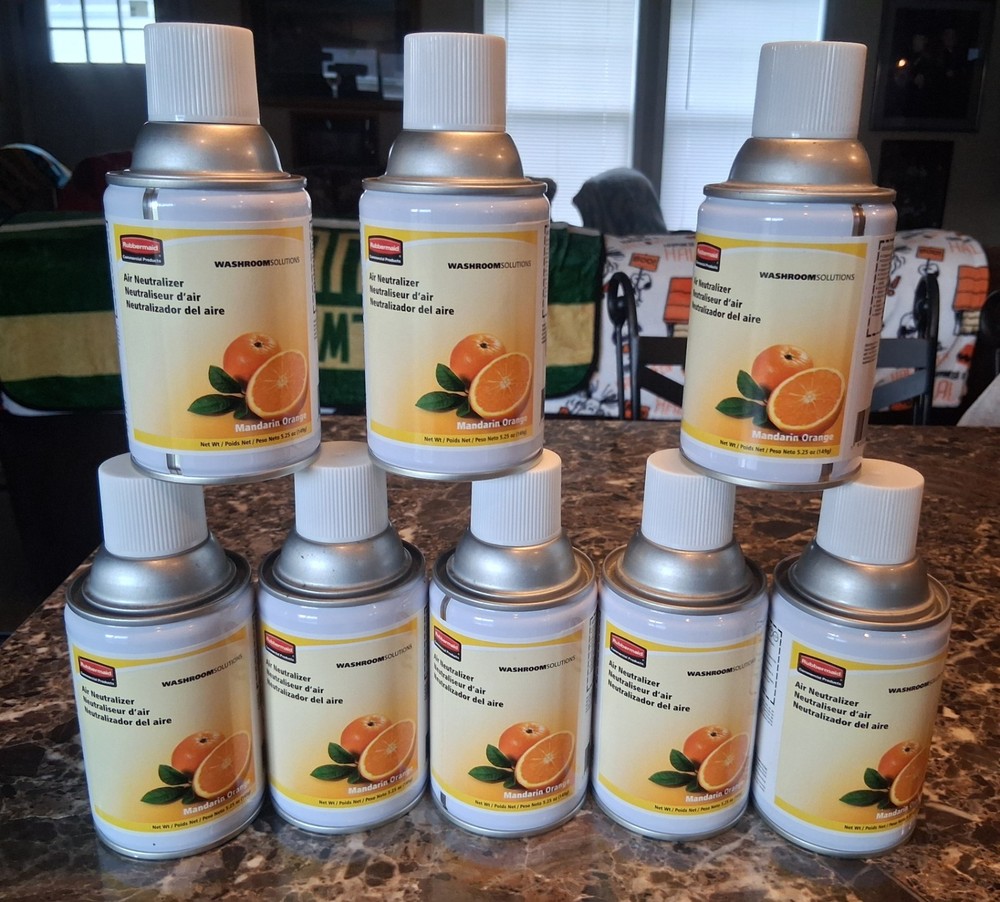 (8) NEW Rubbermaid Commercial Air Neutralizer Freshener Mandarin Orange RARE