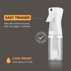 2 Pack Continuous Spray Bottles – Ultra Fine Mist (2-Pack) – 6.8 Oz, Clear