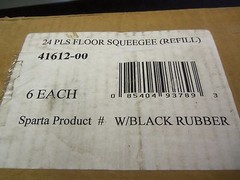 6 New Black Carlisle 41612 Spectrum 24″ Rubber Floor Squeegee Refills FREE Ship