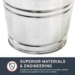 10 qt quart Heavy Duty Galvanized SteeL BUCKET rOund Pail BEHRENS 1210GS