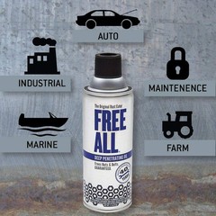 Free All Rust Eater Deep Penetrating Oil, 11 oz Aerosol – 11 Ounces, White