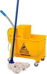 Ergonomic Mop Bucket with Wringer, Small Mop Compatible