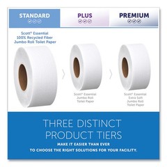 Scott 67805 2-Ply 3.55″ x 1000′ Septic Safe Bathroom Tissue – WHT (12/CT) New