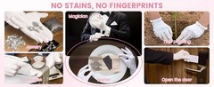 60 Pcs White Cotton Gloves for Dry Hands Sleeping, Soft Moisturizing