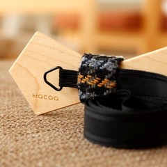 Wooden BowTie Lily Carved Wooden Bow Tie (Unisex, Nordic Design)