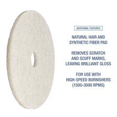 Durable 19-Inch Floor Burnishing Pads Set of 5 for Effortless High-Speed Care