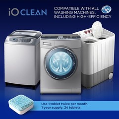 Washing Machine Cleaner and Descaler Tablets 24 Pcs – 24 Count (Pack of 1)