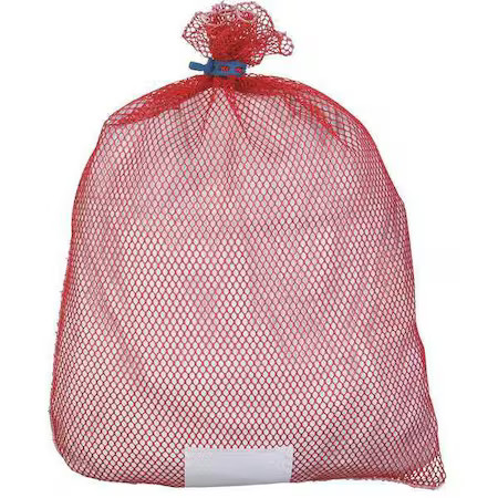Zoro Select Mi245557 Rubber Closure, Polyester, Laundry Bag, Red, Mi245557