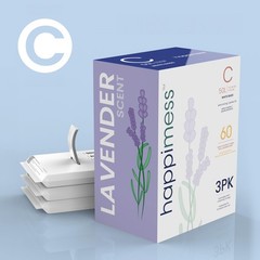 Happimess 13.2 Gallon 50L Drawstring Trash Bags Lavender Scent White Heavy Duty