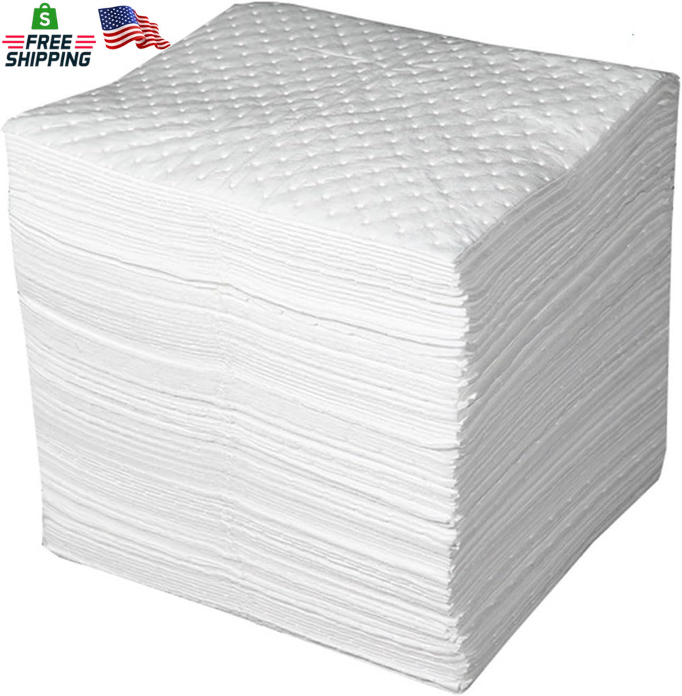 Oil Spill Pads White Oil-Only Absorbent Mat Water-Repellenttear-Resistant Absorb