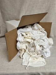 Cottonall #1 White Knit T-shirt style Wiping Cloths 5lb Box Rags